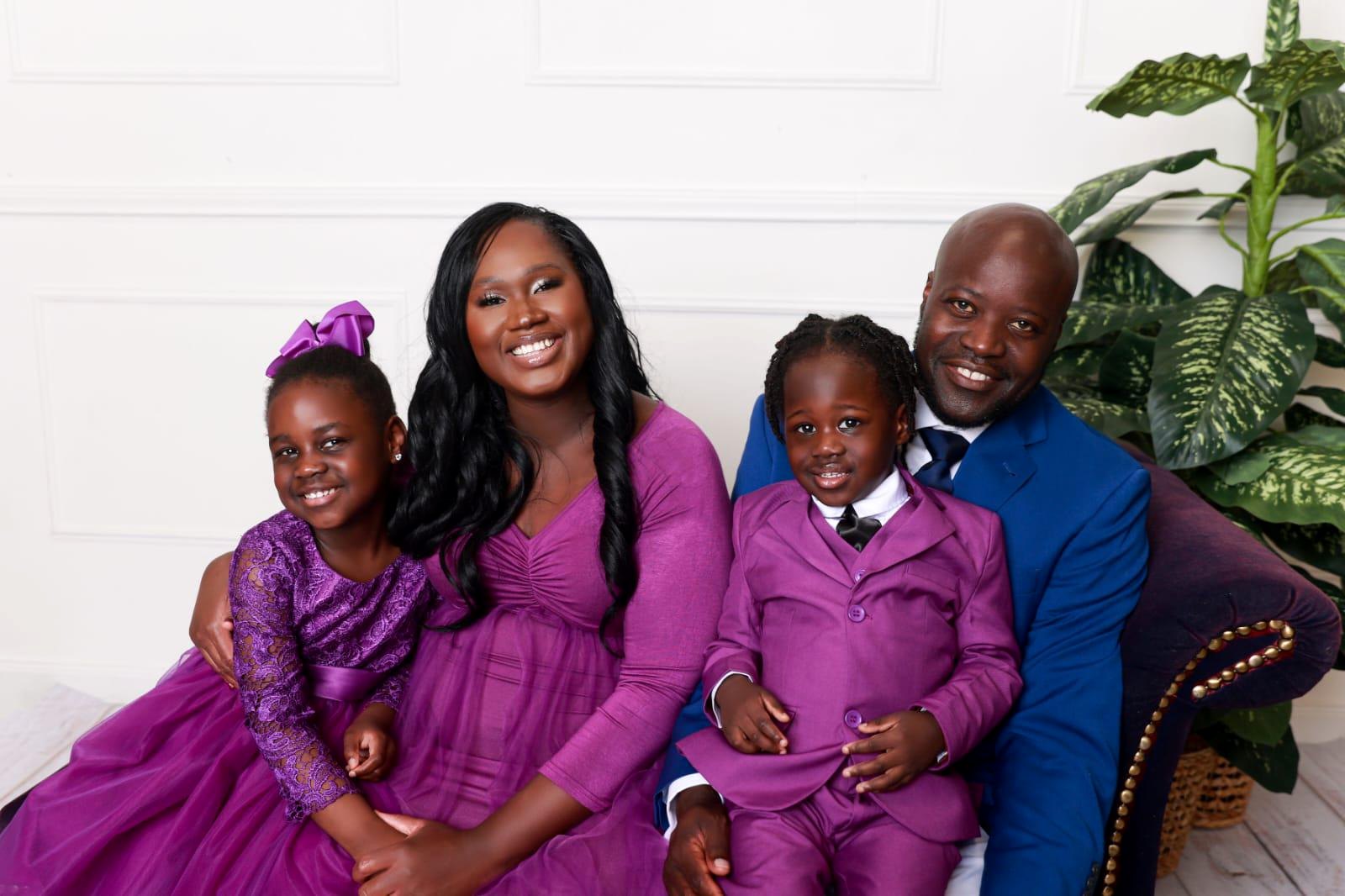 Rose Oteno and George Otim with their family